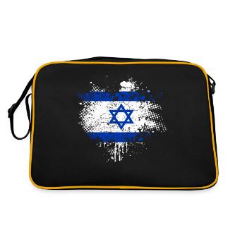 Drapeau d’Israël - Sac Retro - noir/or - Dos