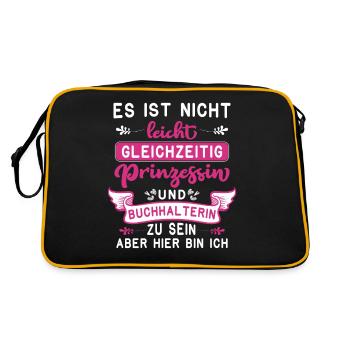 Buchhalter Buchhalter Buchhaltung - Retro Tasche - Schwarz/Gold - Hinten