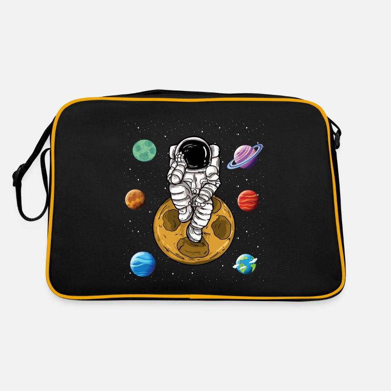 Astronaut Planeten Retro Tasche