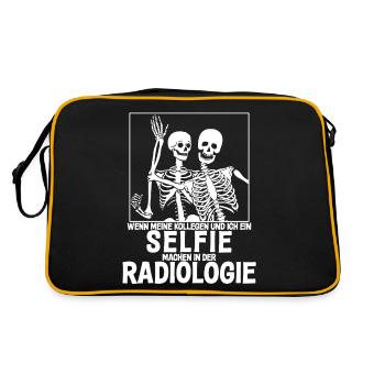 Roentgen practice funny saying - Retro Bag - black/gold - Back