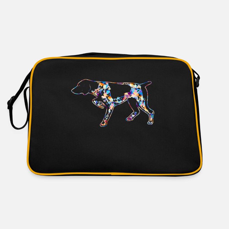 Deutsch Kurzhaar - Retro Tasche - Schwarz/Gold