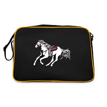 Cheval occidental équitation western cowboy cheval galop - Sac Retro - noir/or - Dos