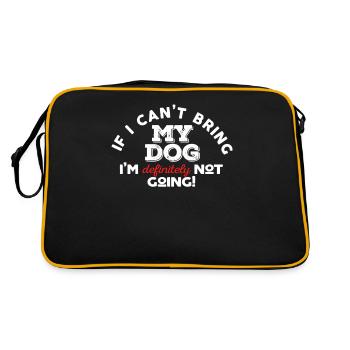 Hundeliebhaber - Retro Tasche - Schwarz/Gold - Hinten