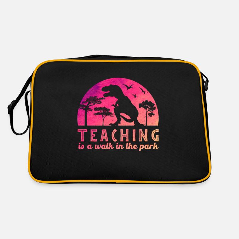 Lehrer Lehrerin T-Rex Schule Geschenk Retro Tasche