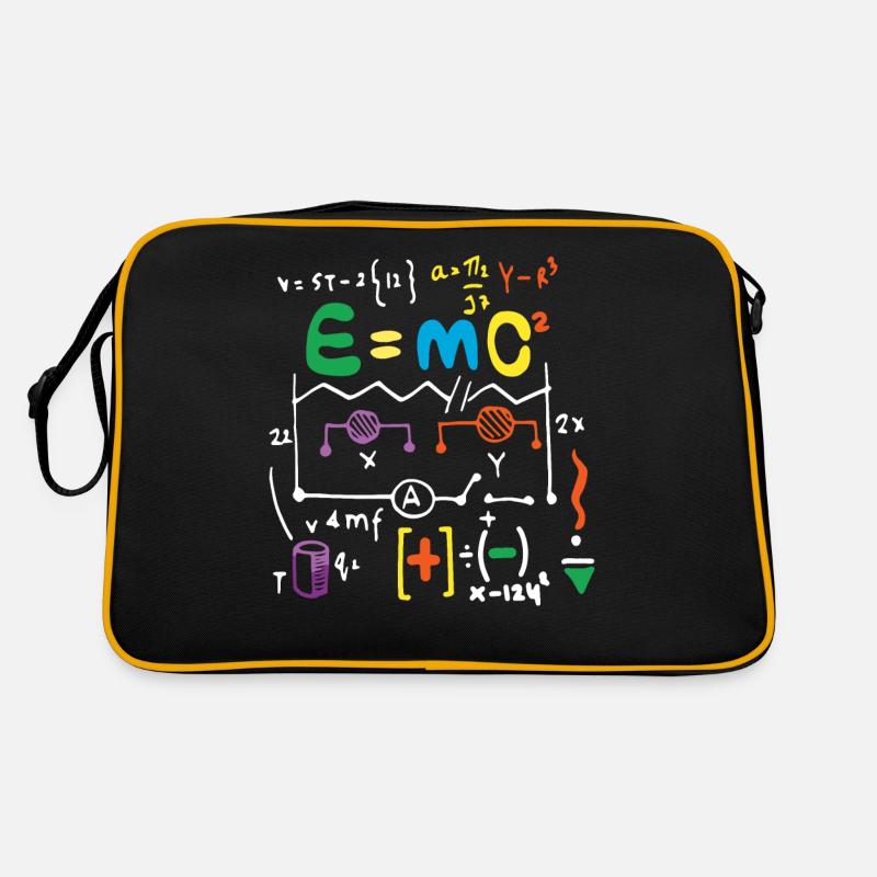 Formule de relativité physique - Sac Retro - noir/or