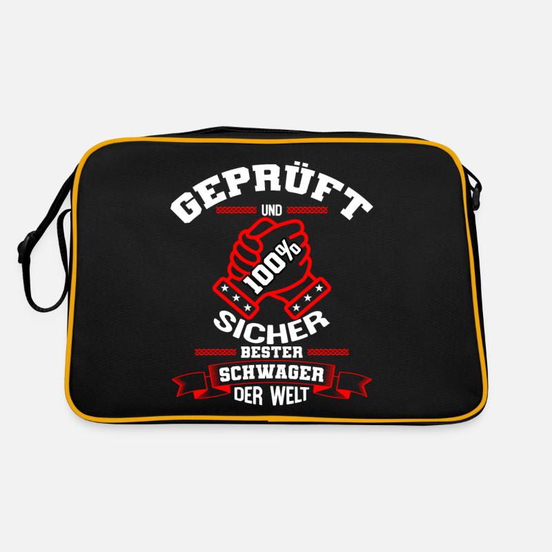 Bester Schwager der Welt Geschenk - Retro Tasche - Schwarz/Gold