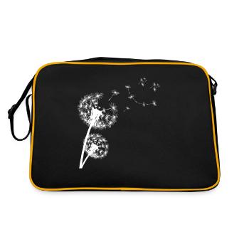 Dandelion with a happy smile - Retro Bag - black/gold - Back