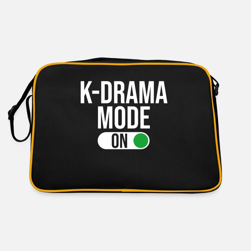 Mode KDrama activé, K-Drama / K-Pop coréen - Sac Retro - noir/or