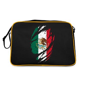 Mexico Flag & Coat of Arms - Retro Bag - black/gold - Back