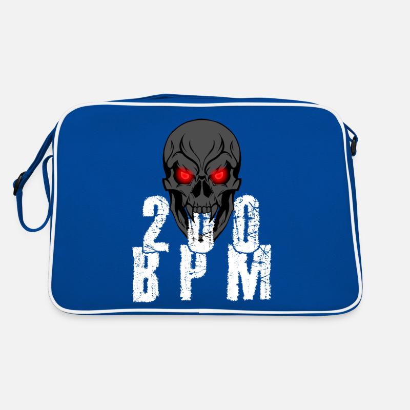 Gabber Hakken Uptempo 200 BPM Schädel Retro Tasche