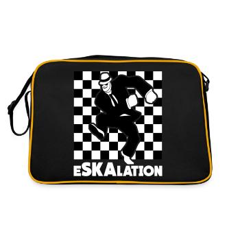 Danse d'escalade de l'échiquier de musique ska - Sac Retro - noir/or - Dos
