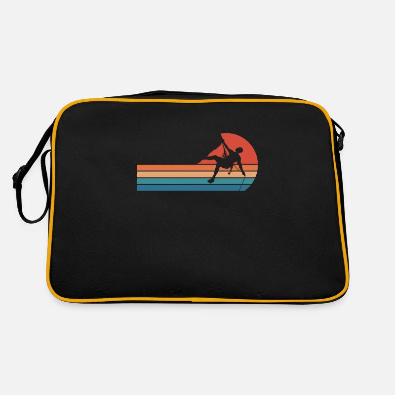 Klettern - Retro Tasche - Schwarz/Gold