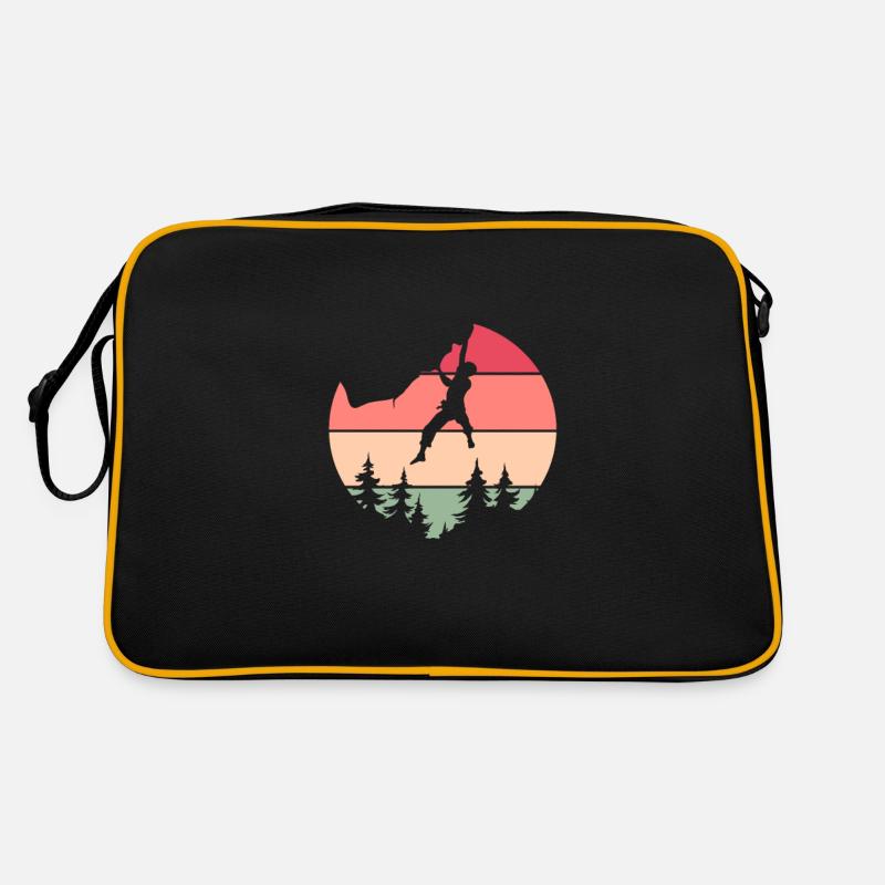 Klettern - Retro Tasche - Schwarz/Gold