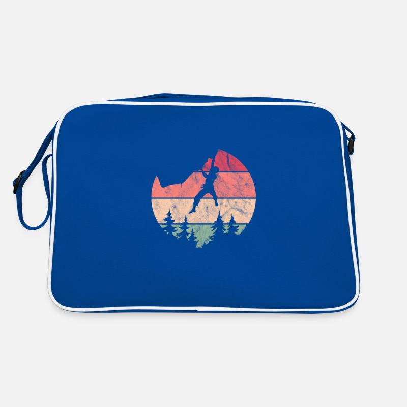 Klettern Bouldern Kletterer Bergsteigen Geschenk Retro Tasche