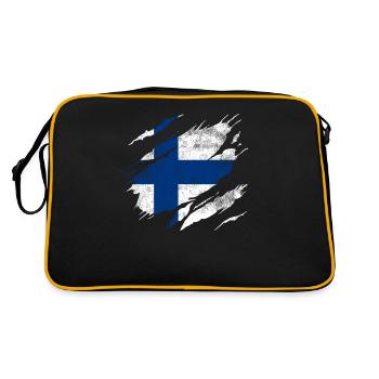 Finland flag - Retro Bag - black/gold - Back