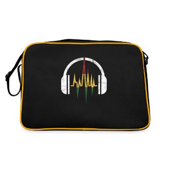 Reggae - Retro Tasche - Schwarz/Gold - Hinten