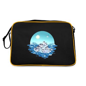 Changement climatique Réchauffement climatique Pingouin Cadeau - Sac Retro - noir/or - Dos