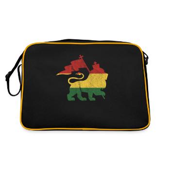 Rasta Rastafarian Reggae Jamaica Ragga Gift - Sac Retro - noir/or - Dos