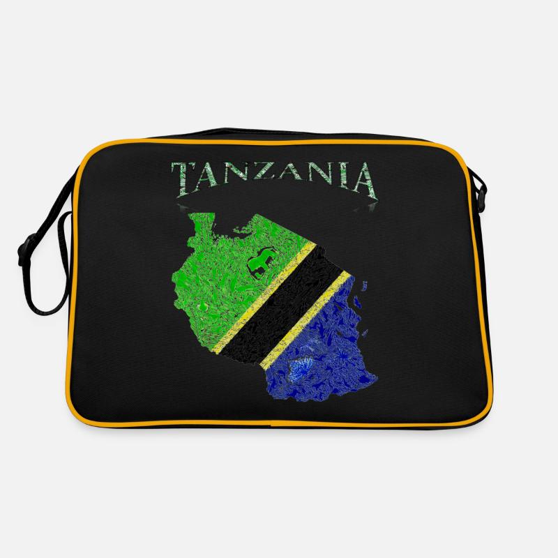 Tansania Flag Map Retro Tasche