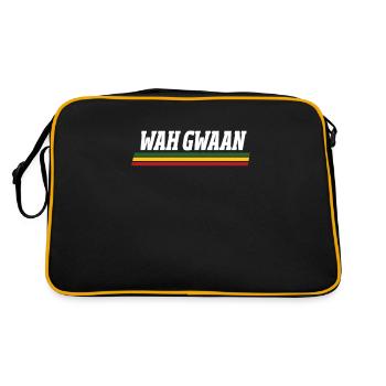 Rasta Rastafarian Reggae Jamaica Ragga Gift - Sac Retro - noir/or - Dos