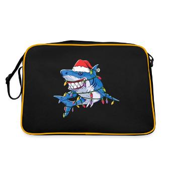 Santa Shark Christmas Lights - Sac Retro - noir/or - Dos