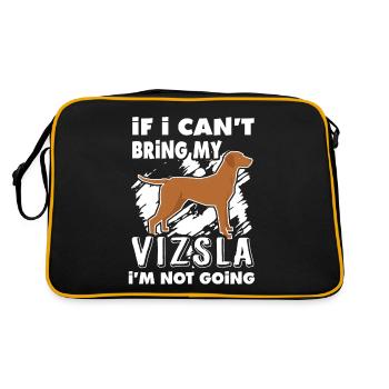 Je ne peux pas apporter ma Vizsla, je ne vais pas - Sac Retro - noir/or - Dos