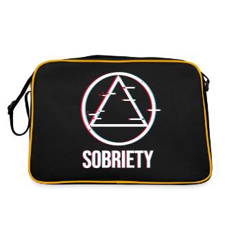 Alcoholic AA Anonymous Sobriety - Retro Bag - black/gold - Back