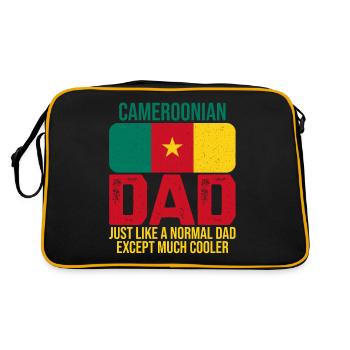 Drapeau camerounais du Père Cameroun pour la fête des pères - Sac Retro - noir/or - Dos