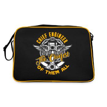 Chief Engineer Funny Chief Engineer - Retro Bag - black/gold - Back
