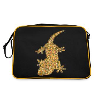 Crested Gecko Geometric Shirts - Retro Bag - black/gold - Back