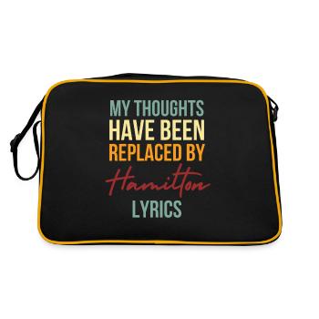 Mes pensées ont été remplacées par Hamilton - Sac Retro - noir/or - Dos
