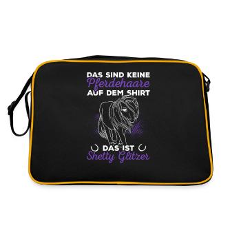 Shettypony Shetty Shetlandpony - Retro Tasche - Schwarz/Gold - Hinten