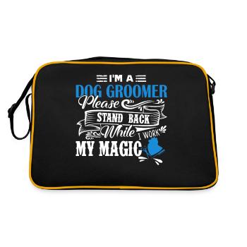 Toiletteur pour chien Je suis un toiletteur pour chien - Sac Retro - noir/or - Dos