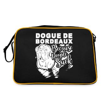 Dogue De Bordeaux parce que les gens sucent - Sac Retro - noir/or - Dos