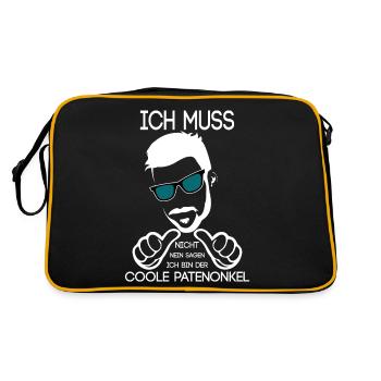 Patenonkel - Retro Tasche - Schwarz/Gold - Hinten
