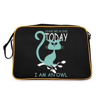 Chouette chat - Sac Retro - noir/or - Dos