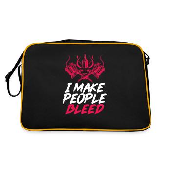Tattoo tattooed tattoos tattooist gift - Retro Bag - black/gold - Back