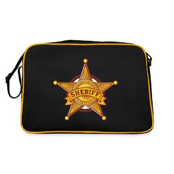 Insigne d'insigne de shérif officier shérif - Sac Retro - noir/or - Dos