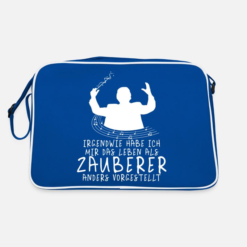 Dirigent Zauberer Musik Magier Spruch Retro Tasche