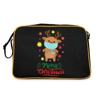 Masque chirurgical de renne Elk cadeau de Noël - Sac Retro - noir/or - Dos