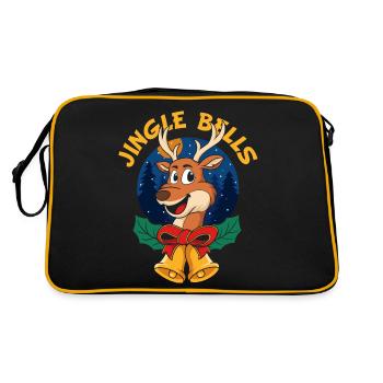 Jingle Bells Christmas Gift - Retro Bag - black/gold - Back