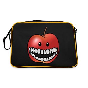 Vitamines de fruits de pomme Vitamines de fruits sains - Sac Retro - noir/or - Dos