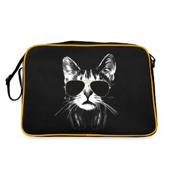 Dj Cat White - Retro Bag - black/gold - Back