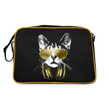 Dj Cat Bling - Retro Bag - black/gold - Back