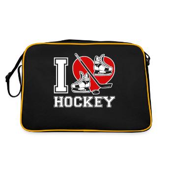 Hockey J'aime le hockey - Sac Retro - noir/or - Dos