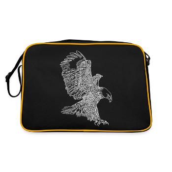Avec motif aigle imprimé motif oiseau de proie aigle - Sac Retro - noir/or - Dos