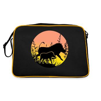 Warthog - Sunset Africa Safari - Retro Bag - black/gold - Back