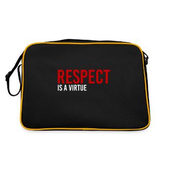 Respect is a virtue - Retro Bag - black/gold - Back