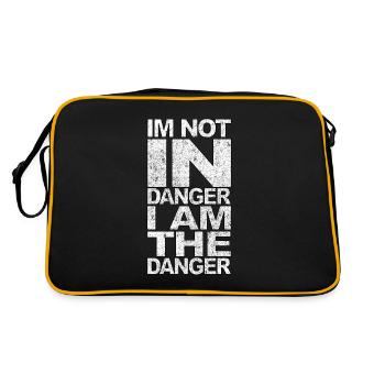 Im not in Danger I am the Danger - Retro Tasche - Schwarz/Gold - Hinten