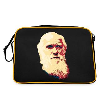 Charles Darwin - Retro Bag - black/gold - Back